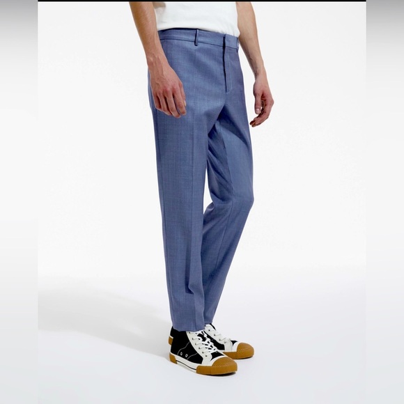 The Kooples Fitted Wool Blue Suit pants Size 46 FR/ 30 US Small NWT - Picture 1 of 12